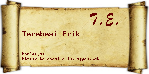 Terebesi Erik névjegykártya